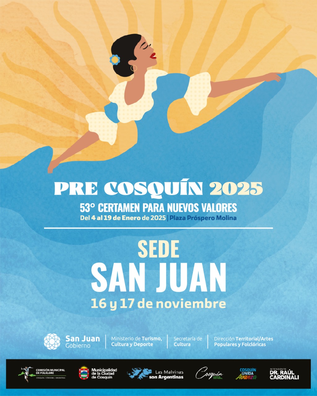 San Juan se prepara para el certamen PreCosquín 2025 y busca coconer talentos folklórico