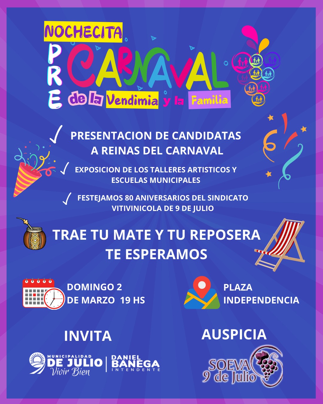 Se viene la previa del Carnaval de 9 de Julio