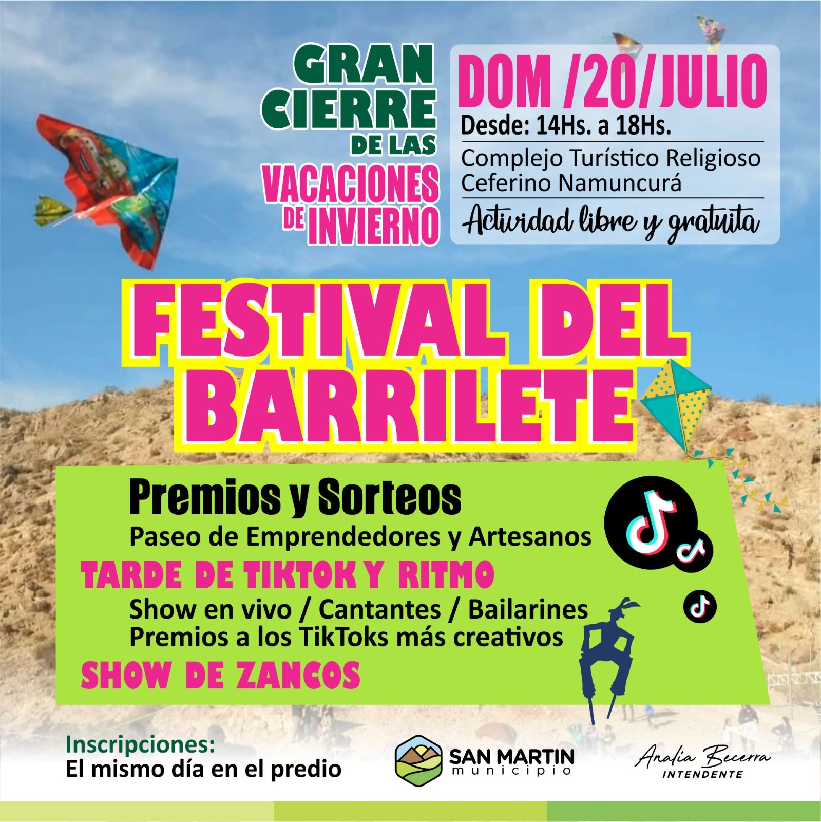 San Martín despide las vacaciones de invierno con una gran fiesta en Ceferino Namuncurá
