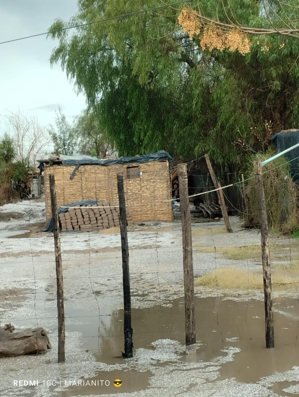 25 de Mayo: Inundación en La Chimbera: una familia evacuada