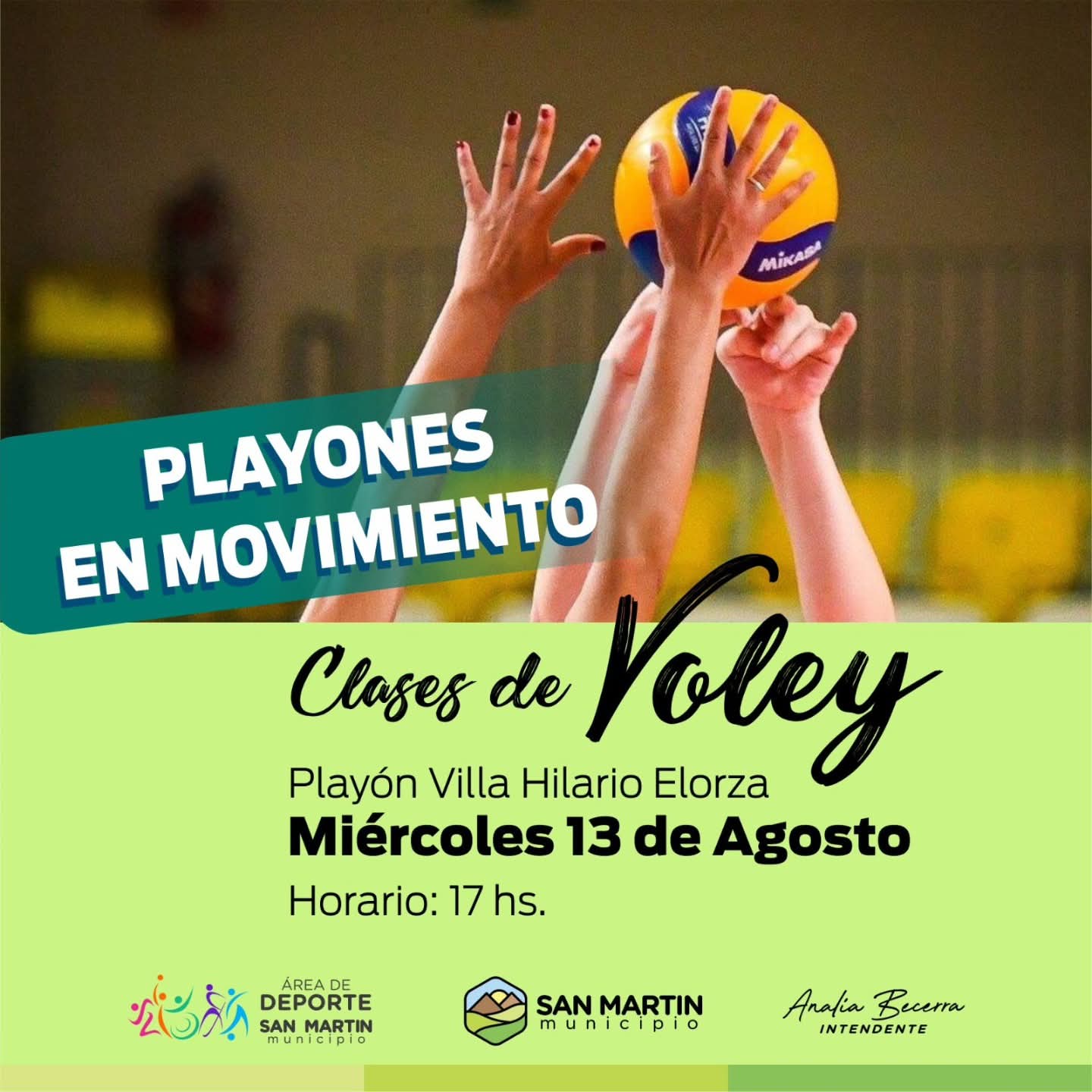 Villa Hilario Elorza disfrutó de una tarde a puro vóley en el playón deportivo