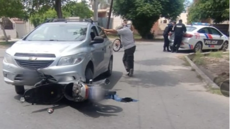 Fuerte choque en Caucete dejó a dos menores hospitalizados