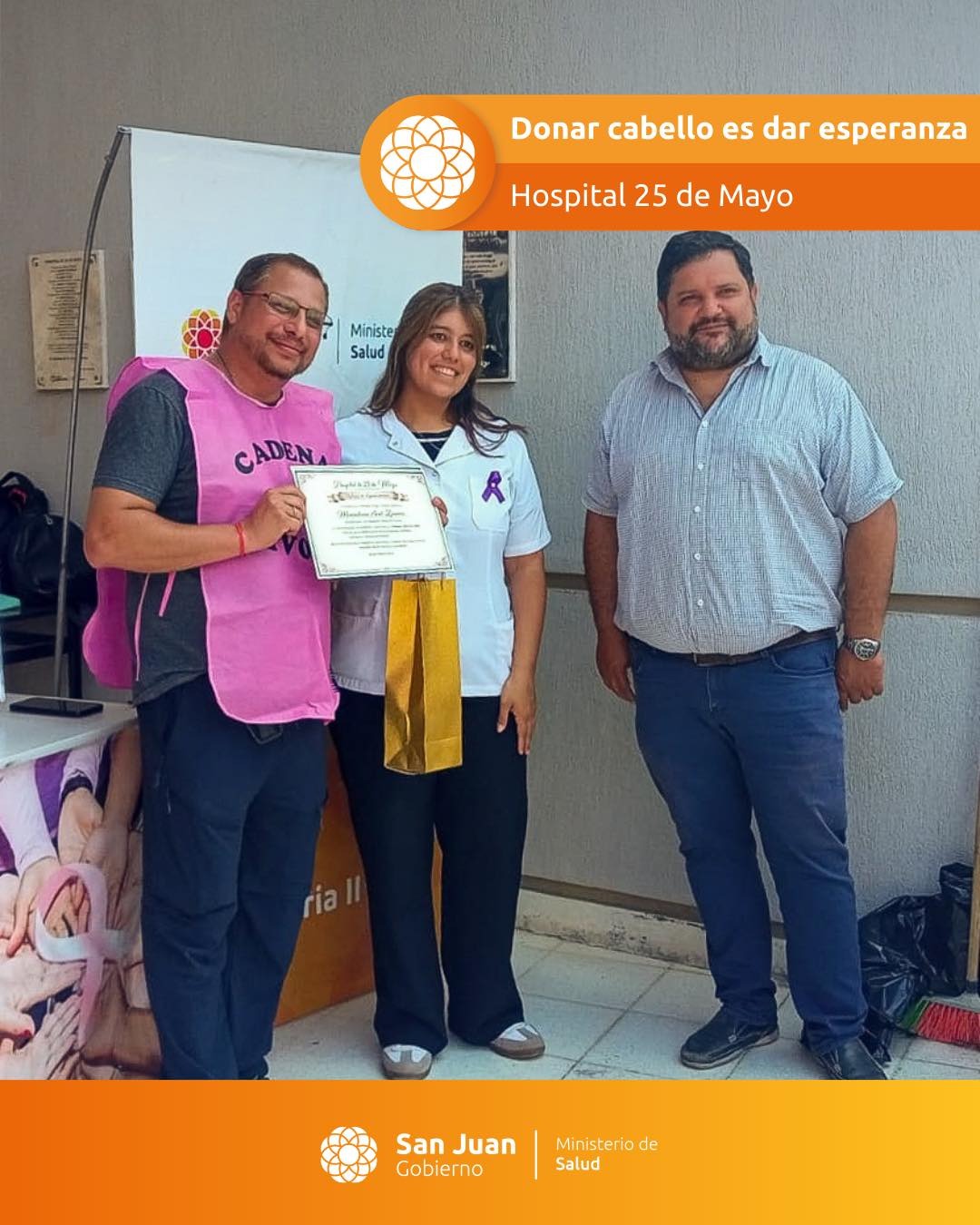 Emotiva campaña solidaria en el Hospital de 25 de Mayo: 30 personas donaron cabello para pacientes oncológicos