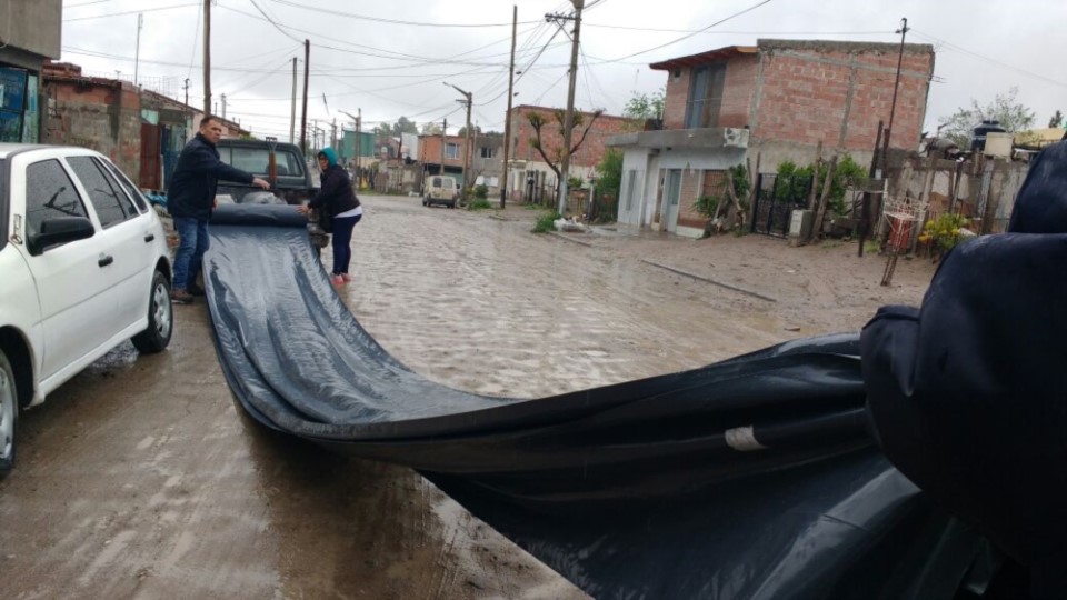 20 familias asistidas por las lluvias