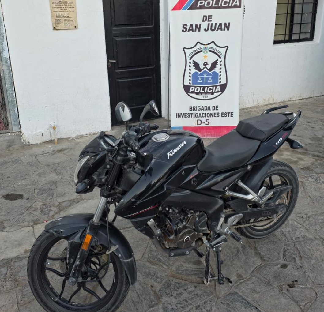 Secuestraron en 25 de Mayo una moto robada en Mendoza con patente adulterada