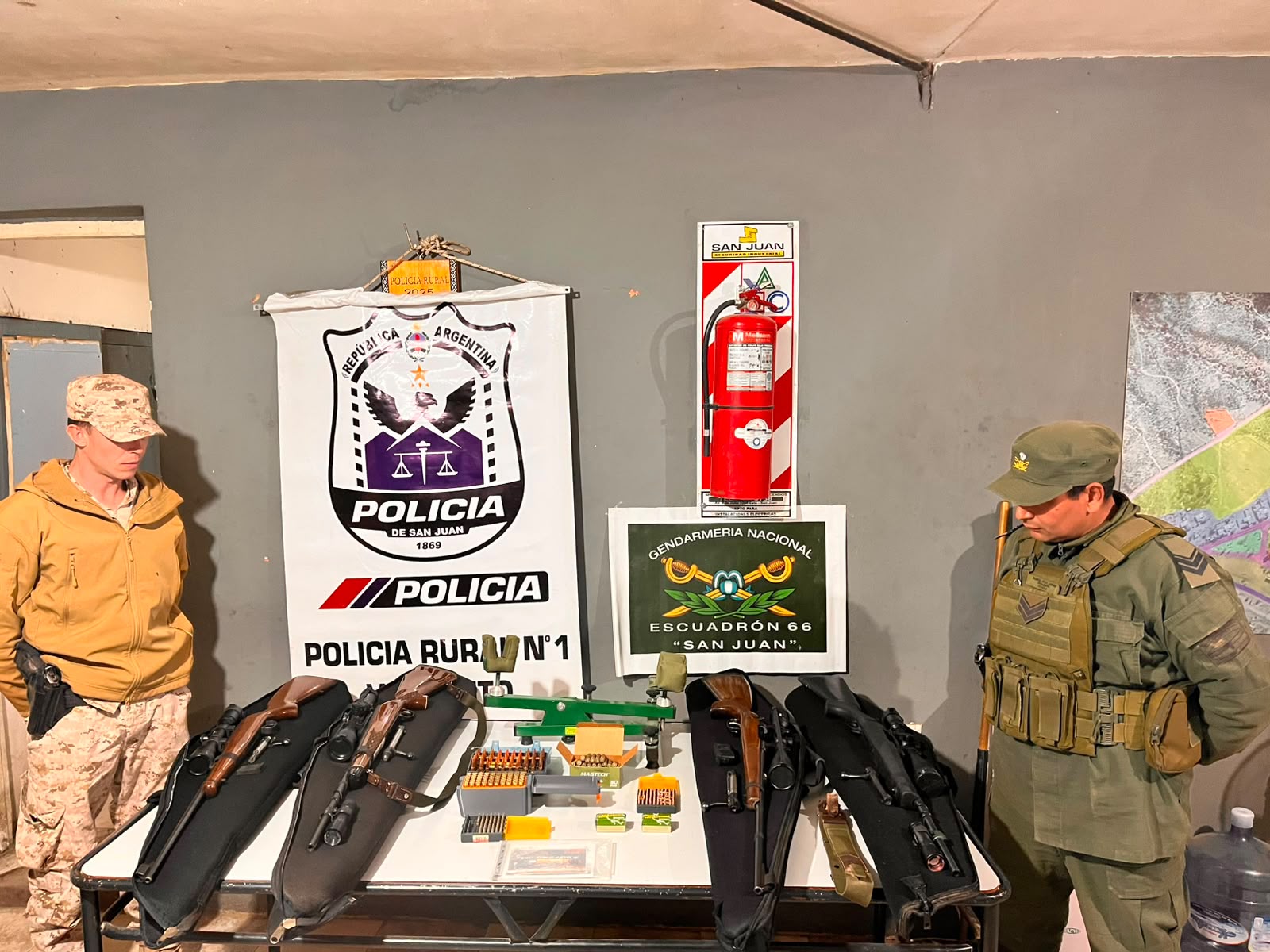Secuestran cuatro armas y más de 400 municiones en Caucete