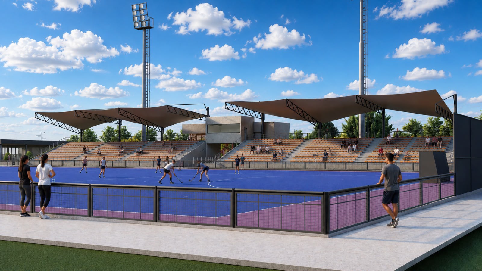Orrego anunció la construcción del primer Estadio de Hockey sobre Césped para acompañar el crecimiento de un deporte que ya practican más de 8.000 personas