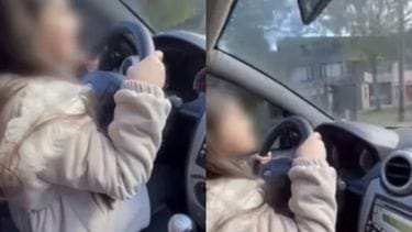 Le suspendieron la licencia a un padre que dejó conducir a su hija de 9 años y lo filmó
