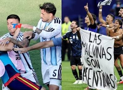 Durísimas sanciones a la Selección argentina por los incidentes en la final y la bandera de Malvinas