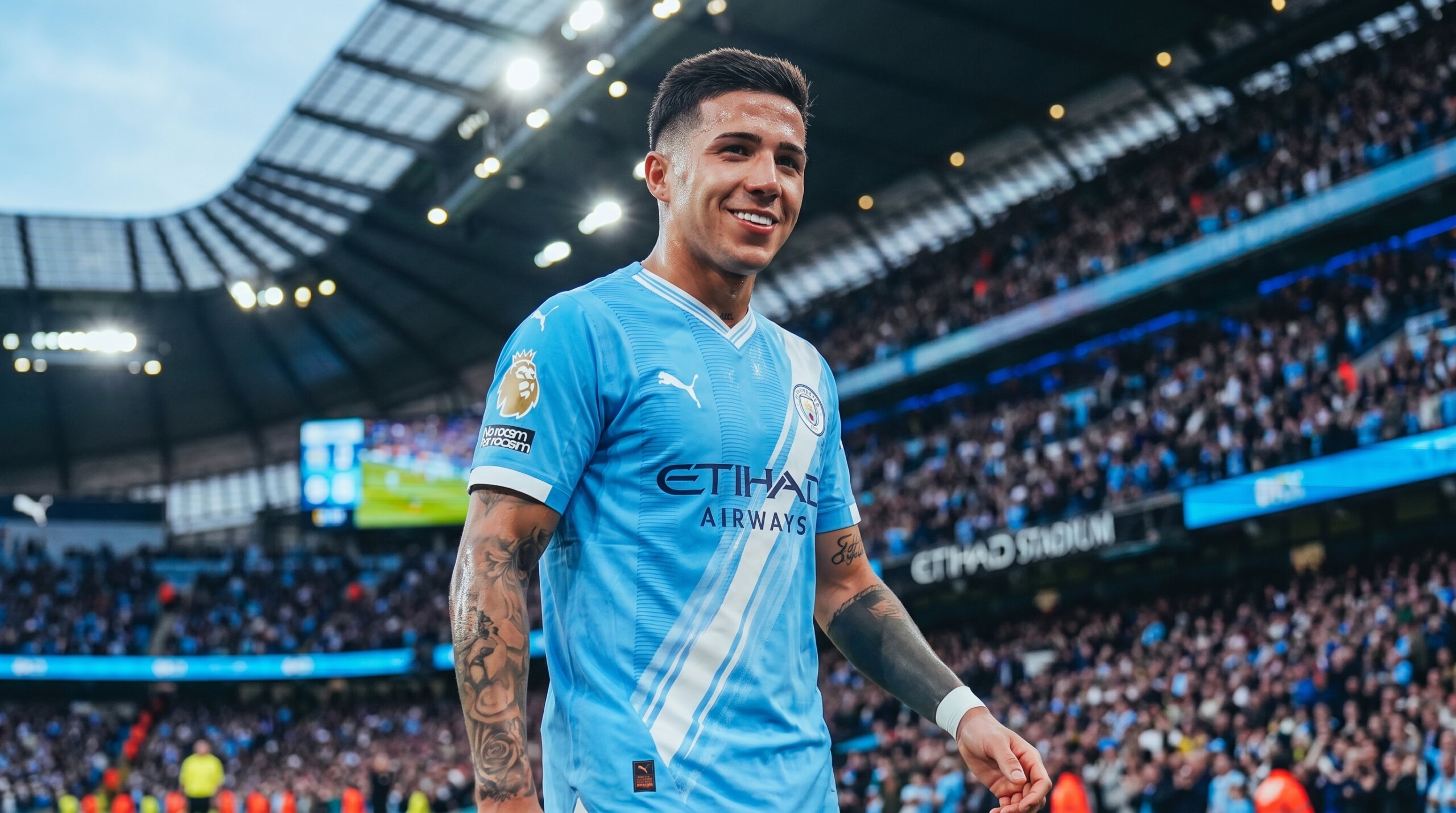 Enzo Fernández brilló en el debut del City en Champions