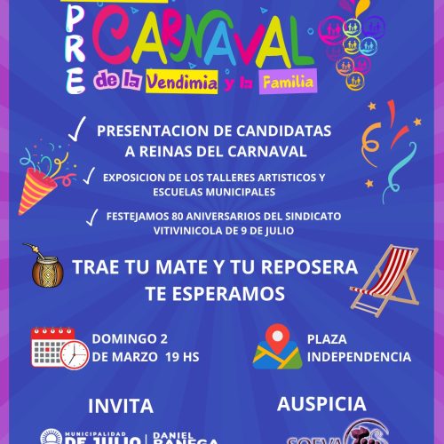 Se viene la previa del Carnaval de 9 de Julio