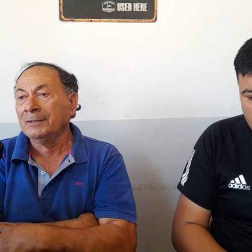 Rogelio Sarmiento el empresario que arregla tractores en 9 de Julio, se puso en campaña de construir una capilla en la Majadita