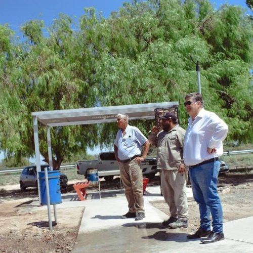 Continúan las obras en el portal de ingreso a 25 de Mayo