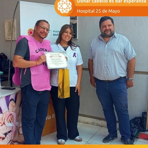 Emotiva campaña solidaria en el Hospital de 25 de Mayo: 30 personas donaron cabello para pacientes oncológicos