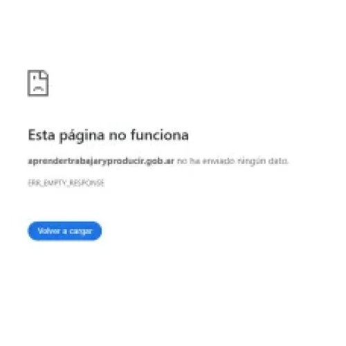 La página de inscripciones para “Aprender, Trabajar y Producir”colapsó debido a la alta demanda