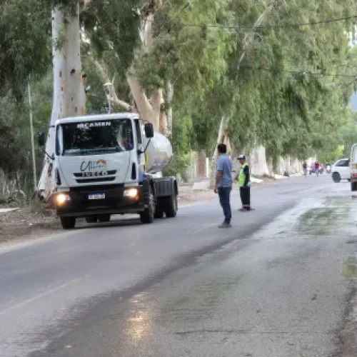 Vecinos de Ullum beneficiados con obras de pavimentación