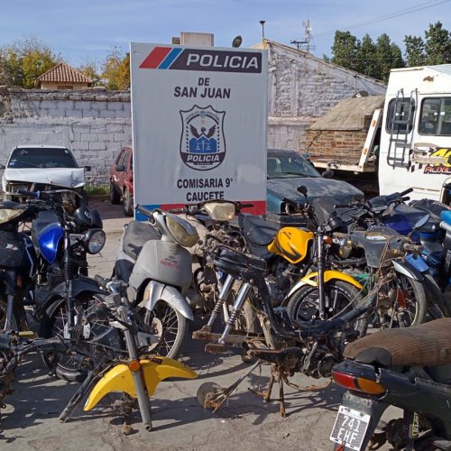 Secuestran 11 motos y detienen a seis personas en allanamientos por picadas ilegales en Caucete