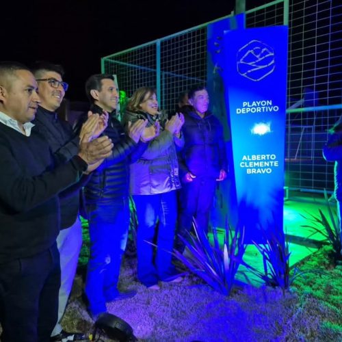 Inauguración del playón deportivo Alberto Clemente Bravo en el Barrio El Portal