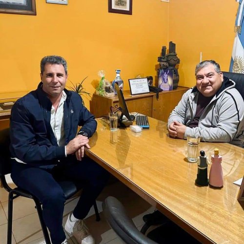 El senador Sergio Uñac mantuvo un encuentro con el Intendente David Dominguez