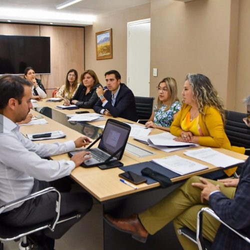 La diputada Rosana Luque de Santa Lucía impulsa proyectos de caminos, en trabajo de comisión de la legislatura