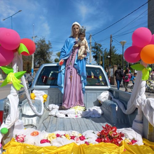 Una multitud acompañó a Nuestra Señora del Rosario en la bicicleteada familiar
