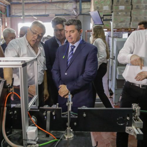 El Gobernador Orrego participó del lanzamiento de una nueva línea de producción de Rivulis Argentina