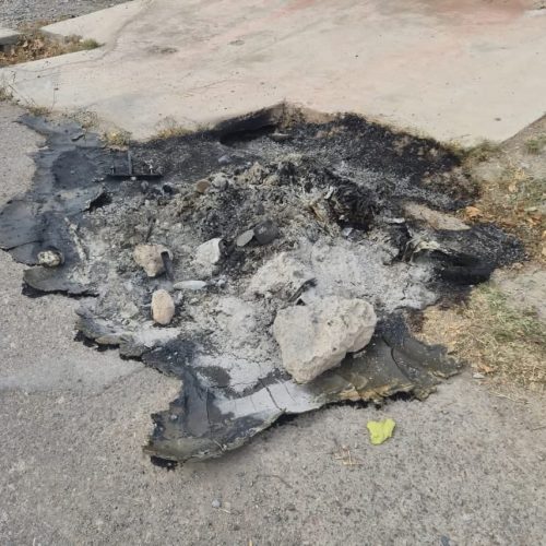 Quemaron un contenedor de basura en Ullum