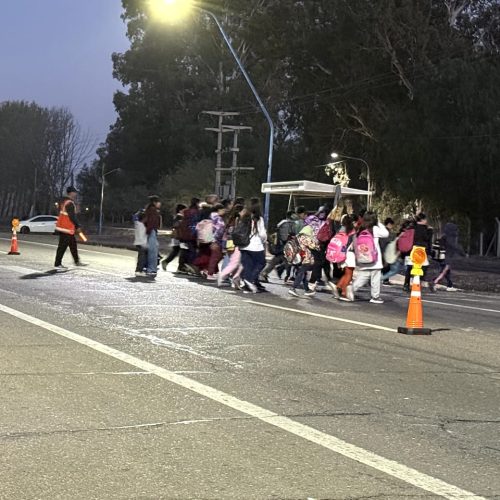 Lo que se promete se cumple: iluminación sobre ruta 20 enfrente a la escuela Procesa Sarmiento de Lenoir