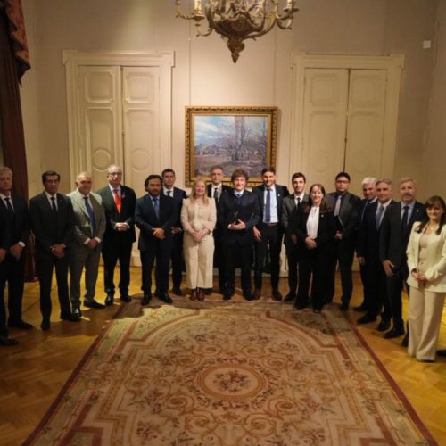 El Gobernador Marcelo Orrego estuvo reunido con el presidente Milei