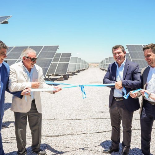 Orrego participó de la inauguración del parque fotovoltaico en Caleras San Juan