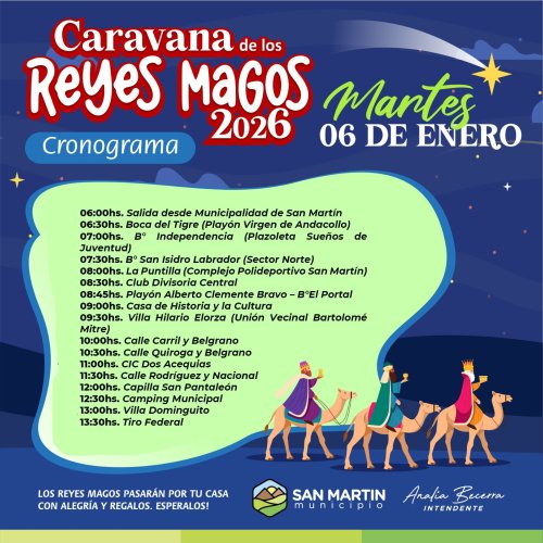 La Caravana de los Reyes Magos visita San Martín
