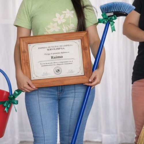 Baldes, escobas y polémica: el regalo por el 8M que encendió las redes