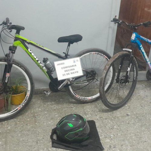 Dos bicicletas robadas en 25 de Mayo fueron recuperadas en 9 de Julio