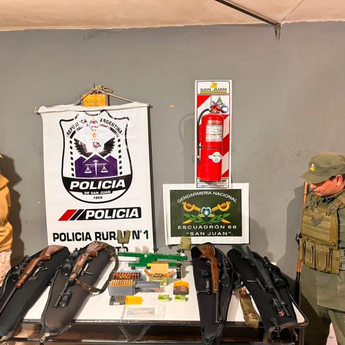 Secuestran cuatro armas y más de 400 municiones en Caucete