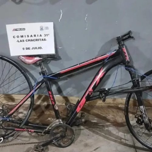 Recuperaron una bicicleta robada en 9 de Julio: estaba completamente desarmada