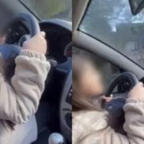 Le suspendieron la licencia a un padre que dejó conducir a su hija de 9 años y lo filmó