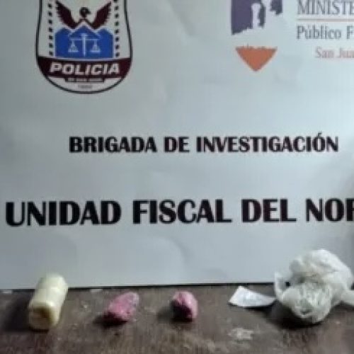 Allanaron una vivienda en Jáchal y secuestraron cocaína rosa y marihuana