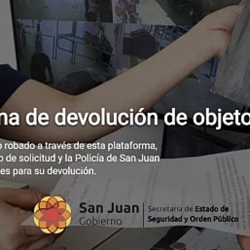 Recuperar objetos robados ahora es online en San Juan