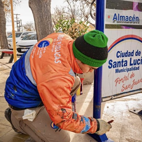 Santa Lucía avanza con mejoras en el espacio público para una ciudad más segura y ordenada
