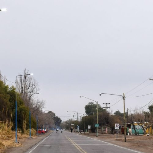25 de Mayo: Avanzan las obras de iluminación en ruta 279