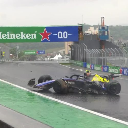 Bandera roja en el Gran Premio de Brasil: Colapinto se accidentó al final de la recta principal