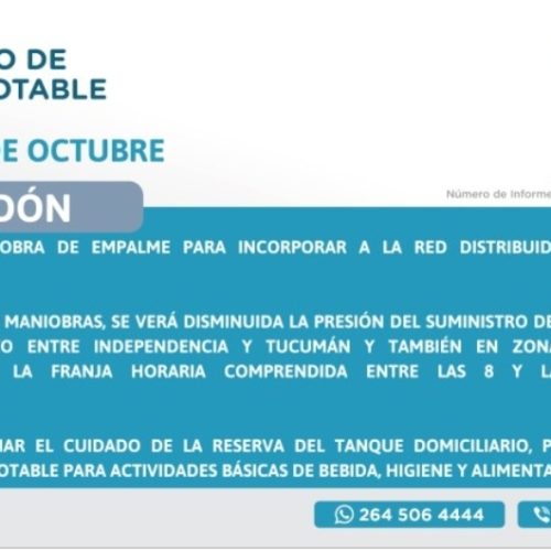 OSSE realizará una obra de para incorporar a la red distribuidora al Loteo Pontoriero de Albardón