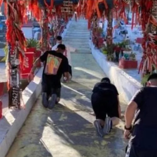 Jugadores de San Martín cumplieron su ‘cábala’ en la Difunta Correa