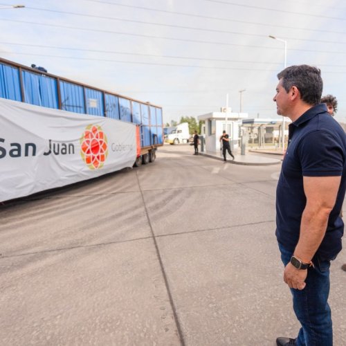 Orrego recibió la pieza clave para la revolución solar: la laminadora gigante ya está en San Juan