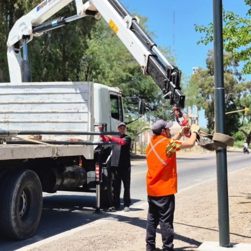 San Martín avanza en la mejora del alumbrado público