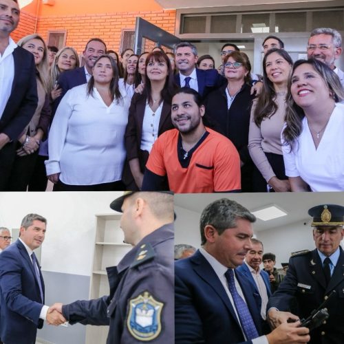 Orrego inauguró obras clave para la seguridad y salud en una populosa zona de Rivadavia