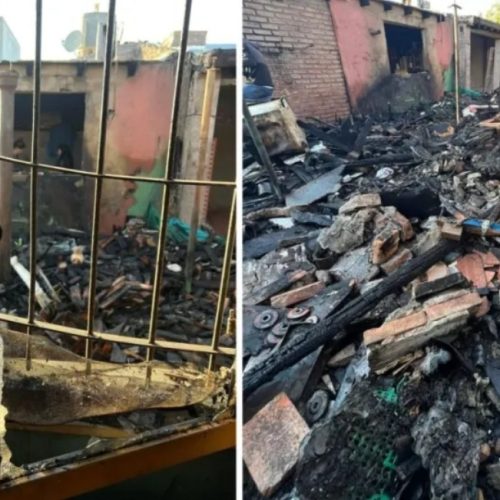 Una familia perdió todo luego de un  incendio en plena madrugada