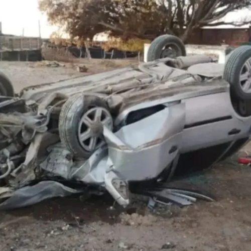 Vuelco en Albardón: dejó a un joven internado con graves lesiones