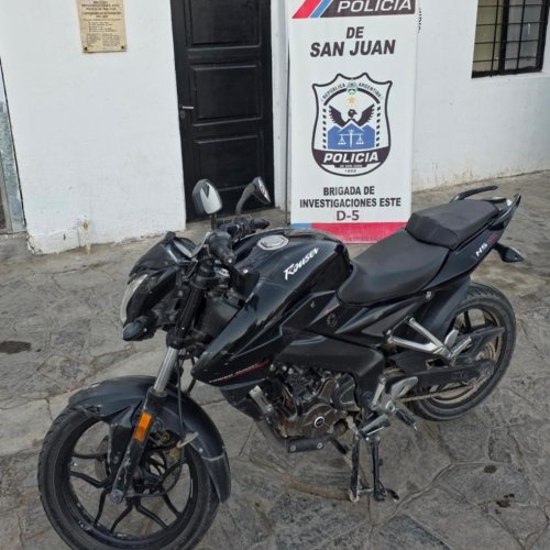 Secuestraron en 25 de Mayo una moto robada en Mendoza con patente adulterada