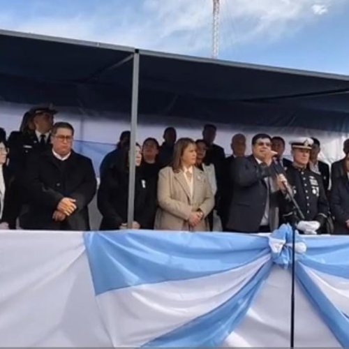 Discurso oficial del Intendente Daniel Banega en la apertura del desfile patrio en 9 de Julio